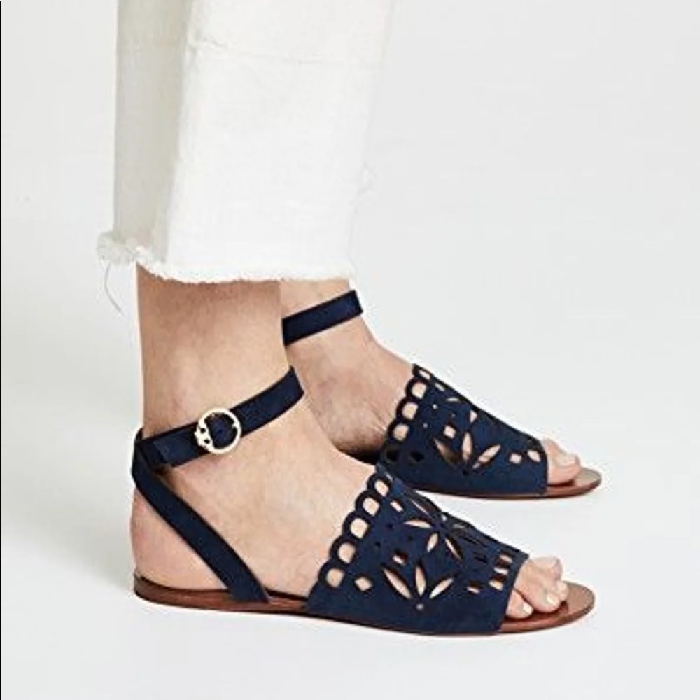 Tory Burch May Perforated Ankle Strap Sandal 💙